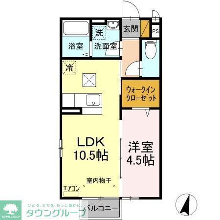 クオリタ・ララ(1LDK/1階)の間取り写真