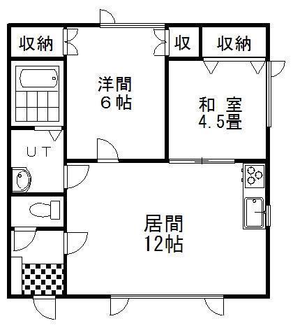 ハイツKM(2LDK/1階)の間取り写真