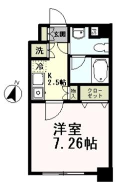 ヴェルドミール(1K/3階)の間取り写真