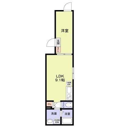 REIGRANDE ASAKUSA(1LDK/1階)の間取り写真