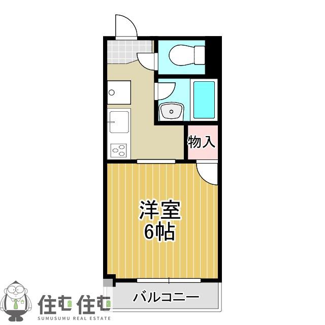 SURPLUSVIS-A-VIS B(1K/2階)の間取り写真