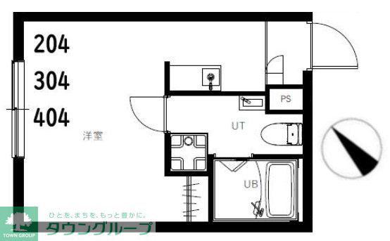 RSC綾瀬(ワンルーム/3階)の間取り写真