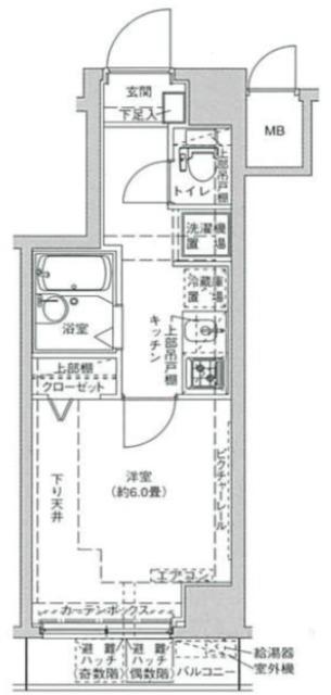 ドルチェ桜台東京 ノース(1K/3階)の間取り写真