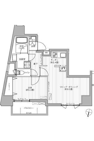 カーサラスク目白台(1LDK/4階)の間取り写真