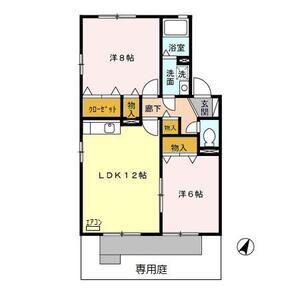テンハロンベット(2LDK/1階)の間取り写真