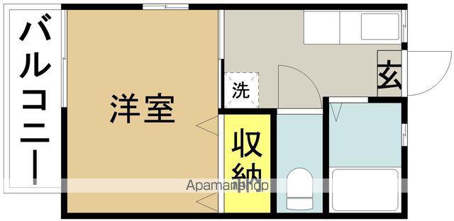 サンハウス(1K/1階)の間取り写真