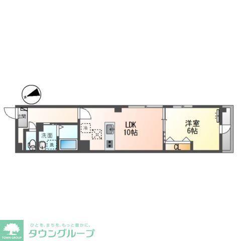 グリシーヌ(1LDK/3階)の間取り写真