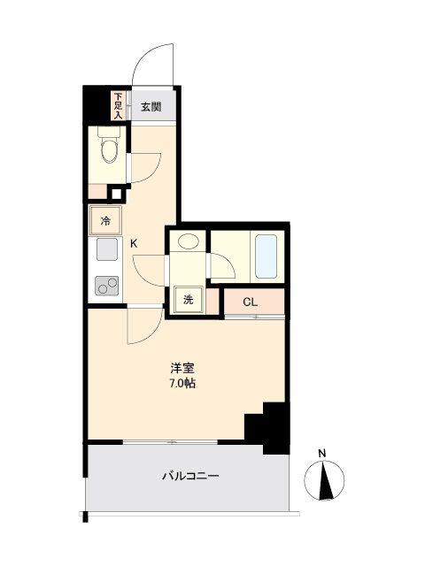 プライマル南砂(1K/5階)の間取り写真