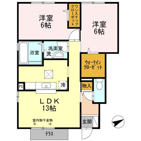メゾンフォレスト(2LDK/1階)の間取り写真