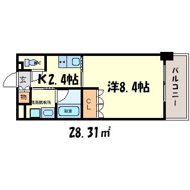BELLE FACE AMAGASAKI(1K/5階)の間取り写真