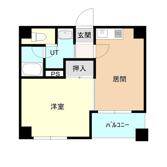 メゾンド琴似(1DK/9階)の間取り写真