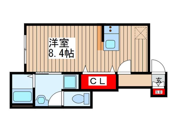 ヴィッラホーム六番館(ワンルーム/1階)の間取り写真