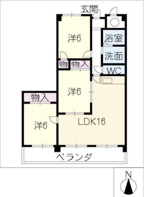 CHRISTINE FROMAGE(3LDK/3階)の間取り写真