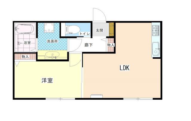 グレースマム A(1LDK/2階)の間取り写真