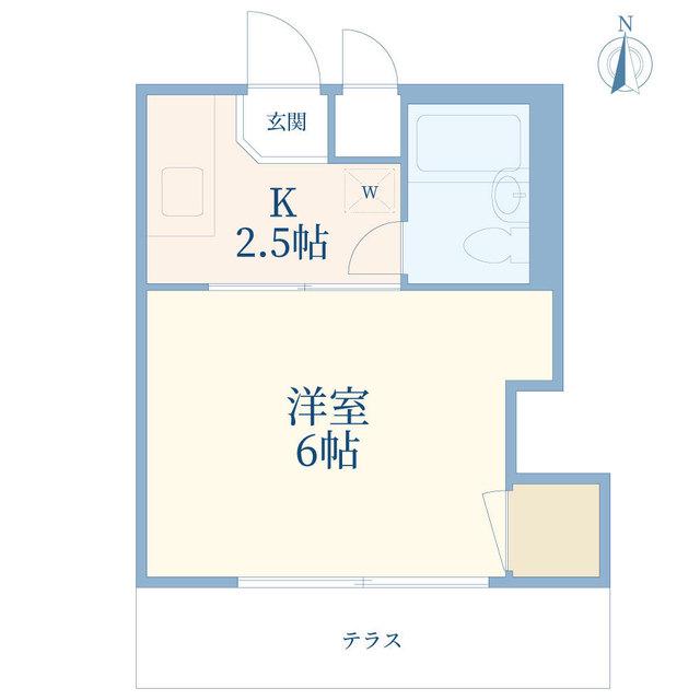 メゾンMI(1K/1階)の間取り写真