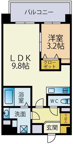 メゾン・ド・ボヌール(1LDK/5階)の間取り写真