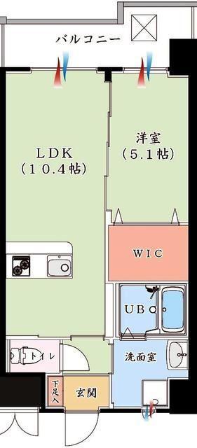 プルーム木町(1LDK/5階)の間取り写真