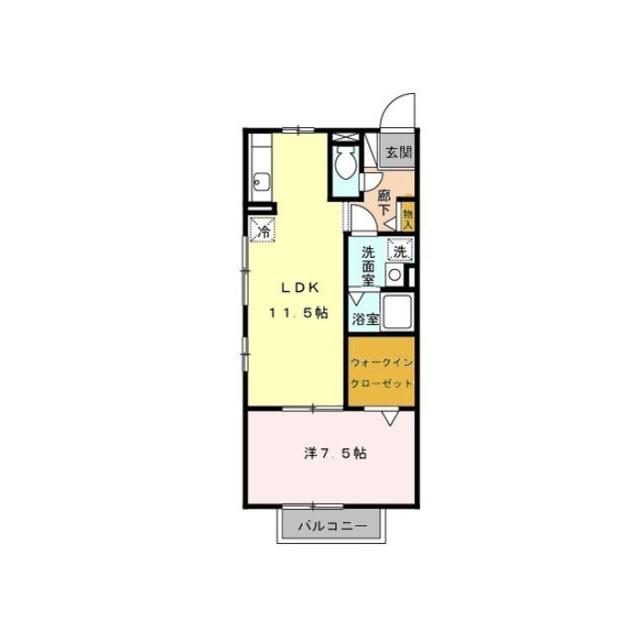 D-ROOM シルフィード(1LDK/2階)の間取り写真