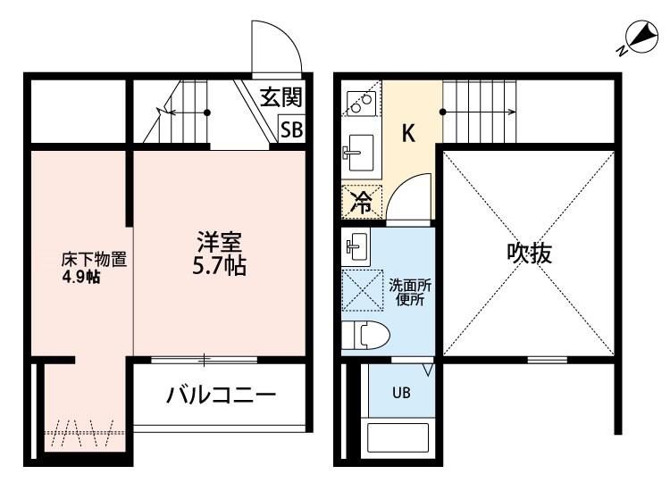 CREANJYU SUZU(1K/1階)の間取り写真