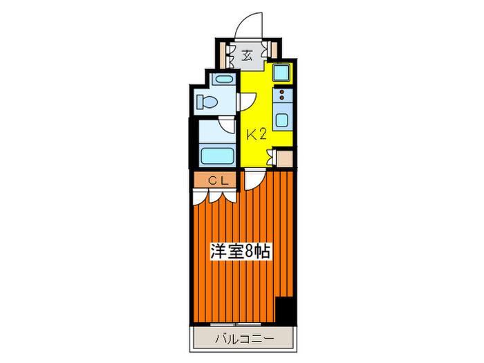 エスティメゾン赤羽(1K/4階)の間取り写真