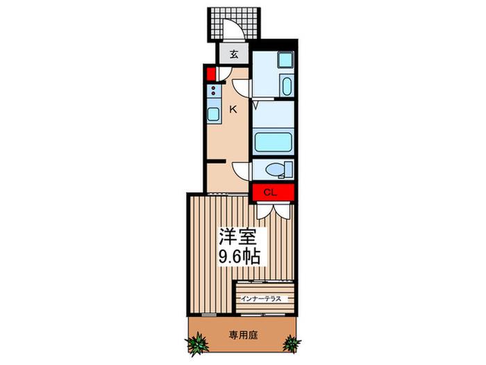 川口市大字安行領根岸(1K/1階)の間取り写真