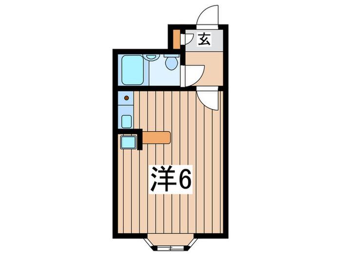 ベルピア鶴間第3(ワンルーム/1階)の間取り写真
