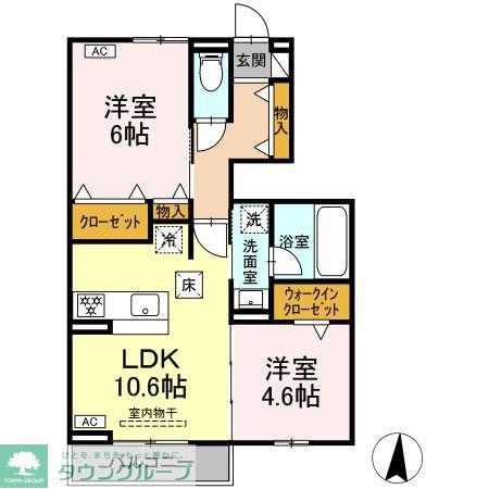 EPIS 広田(2LDK/1階)の間取り写真