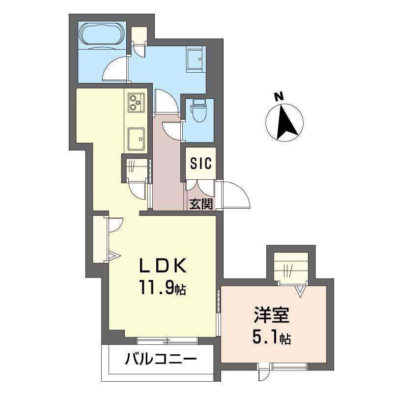 フォレスト(1LDK/2階)の間取り写真
