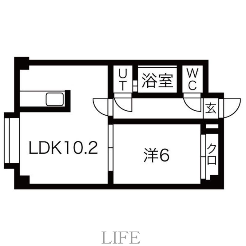 セレーナ南郷(1LDK/1階)の間取り写真