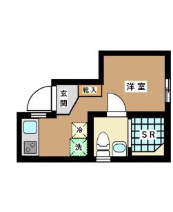 フェリーチェ中板橋(ワンルーム/1階)の間取り写真