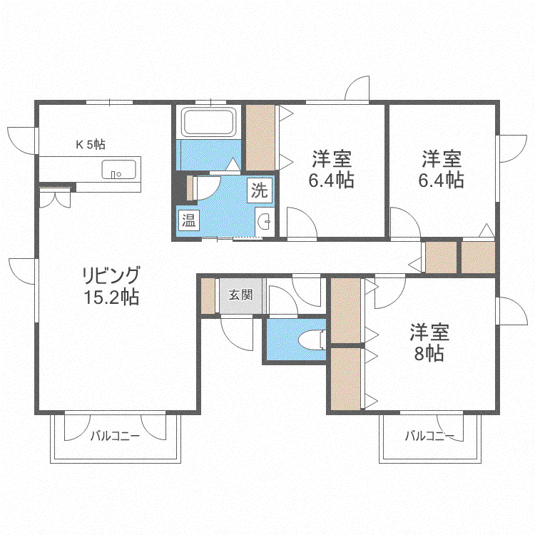 ノアズアーク(3LDK/3階)の間取り写真