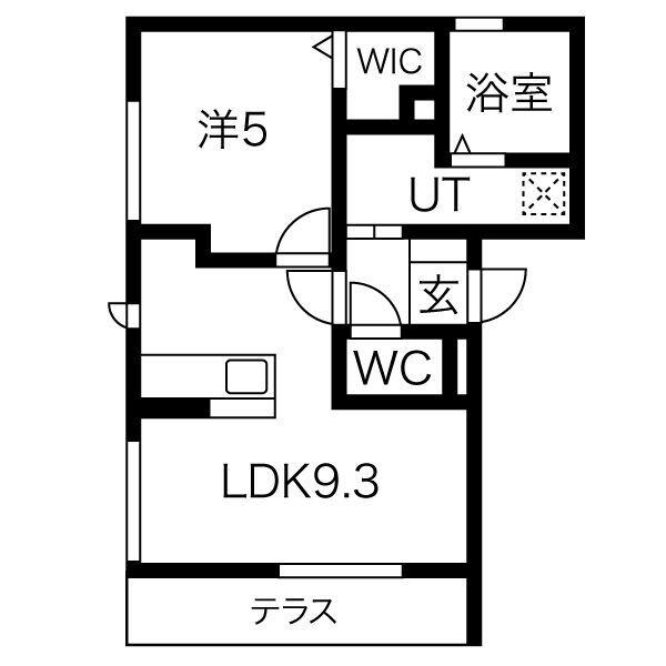 エル・ウイング(1LDK/3階)の間取り写真