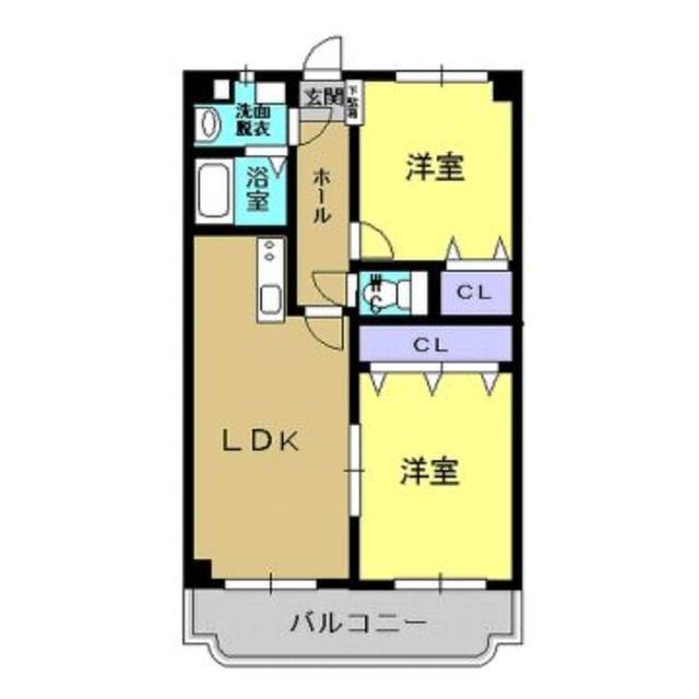 ユーミーKAWAKUBO(2LDK/5階)の間取り写真