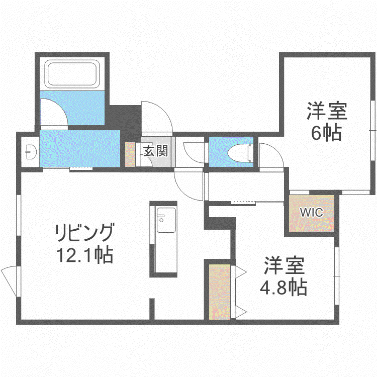 KAWAMURA BLD(2LDK/2階)の間取り写真