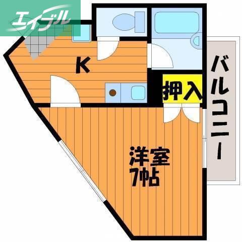 アヴェニール(1K/2階)の間取り写真