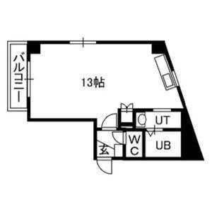 パレステージミナ(ワンルーム/2階)の間取り写真
