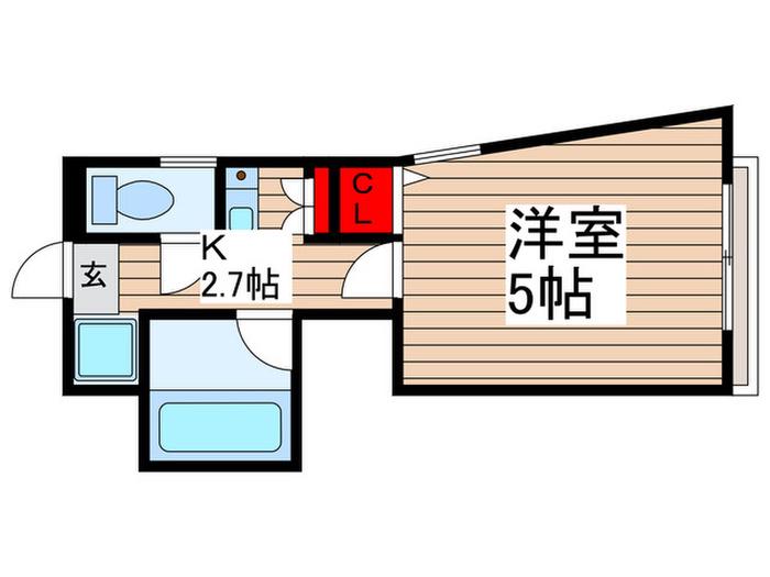 クレールアゼリア(1K/2階)の間取り写真