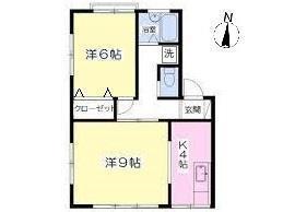 サンライフ佐藤A(2K/2階)の間取り写真