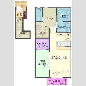 BOLAS緑が丘(1LDK/2階)の間取り写真