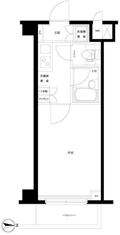 ルーブル蒲田六番館(1K/5階)の間取り写真
