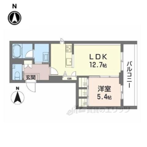 シャーメゾンカルム光月(1LDK/3階)の間取り写真