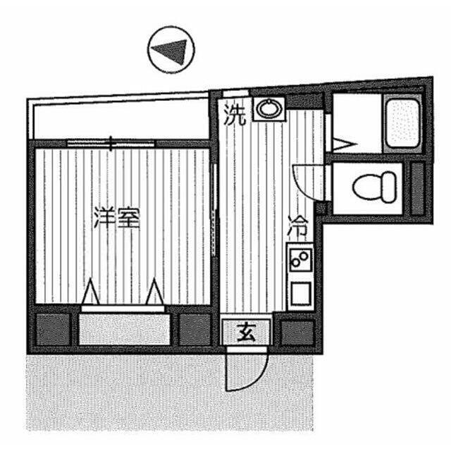 第53シンエイビル(1K/3階)の間取り写真