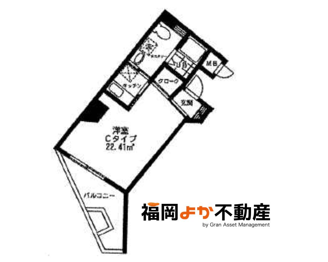 BLUESEAマンション(1K/5階)の間取り写真