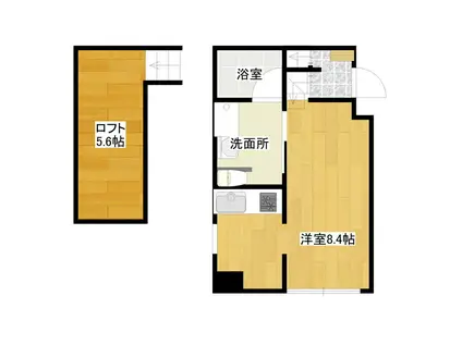 ウェルパイン(ワンルーム/1階)の間取り写真