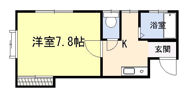 ミントハウス(1K/3階)の間取り写真