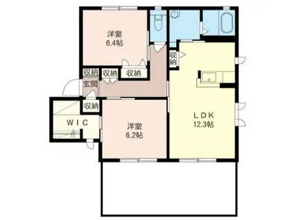 MAISON DE SHOOT I(2LDK/1階)の間取り写真