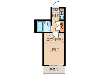 西庄アパート(1K/1階)の間取り写真