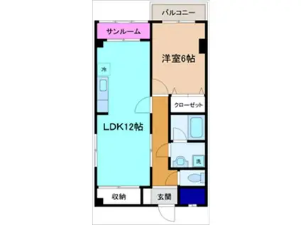 アネスパ(1LDK/3階)の間取り写真