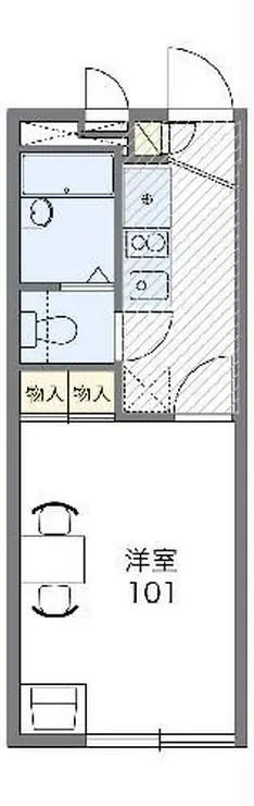 レオパレスGalassia 2階階 間取り