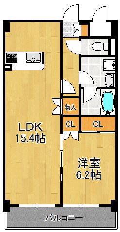 グリーンスリーブス小杉(1LDK/5階)の間取り写真